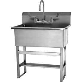 Floor Mount Scrub Sink With Faucet