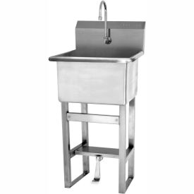 Floor Mount Utility Sink With Single Foot Pedal Valve