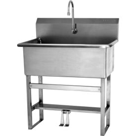 532FS-0.5 Floor Mount Scrub Sink With Double Foot Pedal Valve, Low-Flow 0.5 GPM