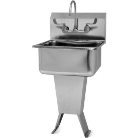 Floor Mount Sink With Faucet, Low-Flow 0.5 GPM