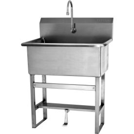 531F1 Floor Mount Scrub Sink With Single Foot Pedal Valve