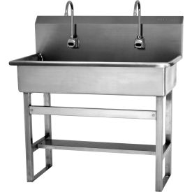 54FAL 2-Person Floor Mount Wash Station W/ AC Powered Sensors