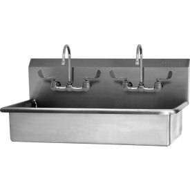 54WFL-0.5 2-Person Wall Mount Wash Station With Faucets, Low-Flow 0.5 GPM