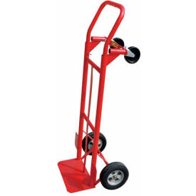 Milwaukee 2-in-1 Convertible Hand Truck - Solid Rubber Wheels - 600 Lb. Capacity