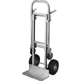 2-in-1 Aluminum Convertible Hand Truck - Pneumatic Wheels - 800 Lb. Capacity