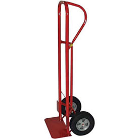 Heavy Duty Hand Truck - P-Handle - Solid Rubber Wheels - 1000 Lb. Capacity - Red