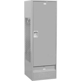 Solid Door Steel Gear Locker, 24"W x 24"D x 72"H, Gray, Unassembled