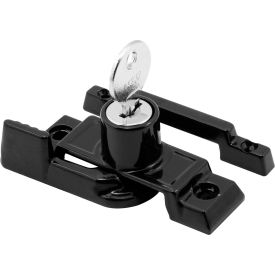Window Sash Lock, Keyed Cam Action, Universal, Black Diecast