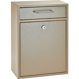 Epoch Wall Mount Locking Drop Box 11-1/4"W x 4-3/4"D x 16-1/4"H Tan