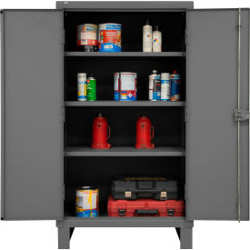 Heavy Duty Storage Cabinet, 12 Gauge, 36"W x 24"D x 66"H, Gray