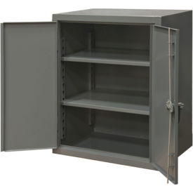 Heavy Duty Counter Hight Storage Cabinet, 12 Gauge, 48"W x 24"D x 42"H, Gray