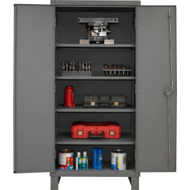 Heavy Duty Storage Cabinet, 12 Gauge, 36"W x 24"D x 78"H, Gray