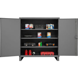 Heavy Duty Storage Cabinet, 12 Gauge, 60"W x 24"D x 66"H, Gray