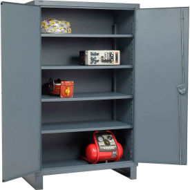 Heavy Duty Storage Cabinet, 12 Gauge, 48"W x 24"D x 78"H, Gray