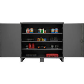 Heavy Duty Storage Cabinet, 12 Gauge, 72"W x 24"D x 66"H, Gray