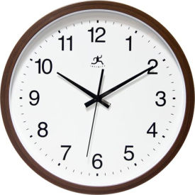14" Wall Clock, Brown