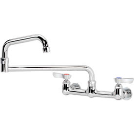 Silver Series 8" Center Wall Mount Faucet, 24" Jointed Spout