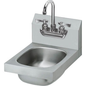 12" Wide Hand Sink With Heavy Duty Faucet, Wrist Handles