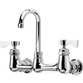 Royal Series 8" Center Wall Mount Faucet, 6" Gooseneck Spout
