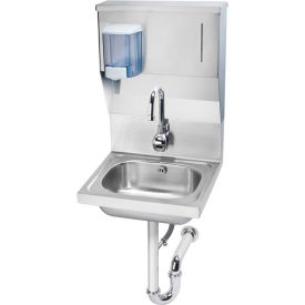 16" Wide Hand Sink With Electronic Faucet, Soap And Towel Dispenser