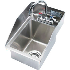 Drop-In Hand Sink With Side Splashes, 5" Deep Bowl, 12" x 18"