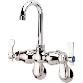 Adjustable Wall Mount Faucet with 3-1/2" Gooseneck Spout