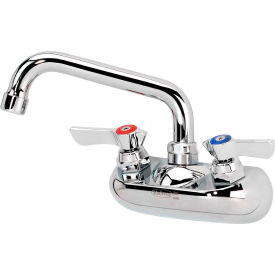 Silver Series 4" Center Wall Mount Faucet, 6" Spout