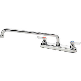 Commercial Series 8" Center Deck Mount Faucet, 14" Spout