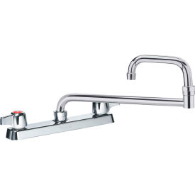 Commercial Series 8" Center Deck Mount Faucet, 18" Jointed Spout