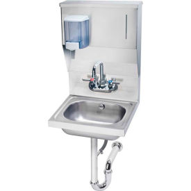 16" Wide Hand Sink With Soap And Towel Dispenser