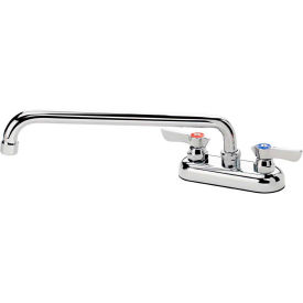 Silver Series 4" Center Deck Mount Faucet, 12" Spout