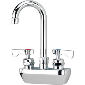 Royal Series 4" Center Wall Mount Faucet, 8-1/2" Gooseneck Spout