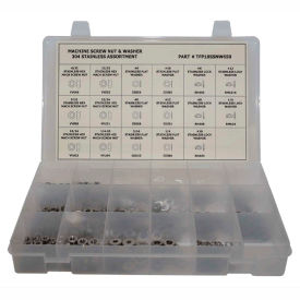 650 Piece Hex Machine Screw Assortment - #6 to 1/4" - 304 Stainless Steel