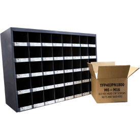 1800 Piece Metric Hex Head Cap Screw Assortment - M6 to M16 - Class 8.8 - Steel - Zinc