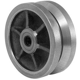 Caster Wheel - Semi-Steel V-Grooved 6" Diameter 3000 lb. Capacity