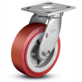 4 Series Swivel Plate Caster - Polyurethane on Polyolefin 5" Dia. 750 Lb.