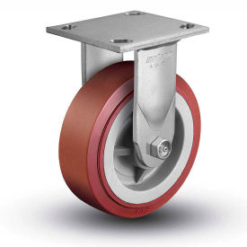 4 Series Rigid Plate Caster - Polyurethane on Polyolefin 4" Dia. 600 Lb.