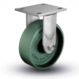 4 Series Rigid Plate Caster - Cast Iron 6" Dia. 1200 Lb. Cap.