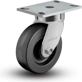 6 Series Swivel Plate Caster - Phenolic 8" Diameter 1400 Lb. Capacity