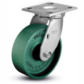 4 Series Swivel Plate Caster - Cast Iron 5" Dia. 1000 Lb. Cap.
