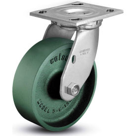 Swivel Plate Caster - Cast Iron 6" Dia. 1200 Lb. Cap.