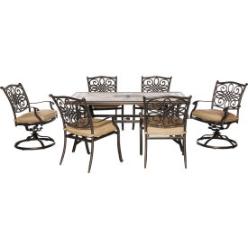 Hanover Monaco 7 Piece Dining Set, Natural Oat