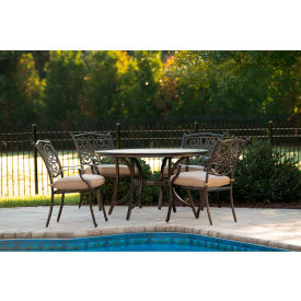 Monaco 5 Piece Patio Dining Set w/ 4 Chairs Rockers