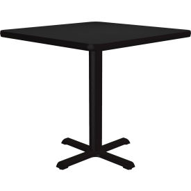 30" Square Restaurant Table, Black
