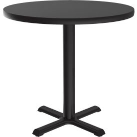 30" Round Restaurant Table, Black