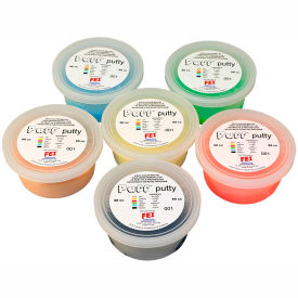 Color-Coded Exercise Putty, 90cc, Set of 6