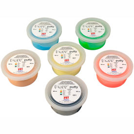 Color-Coded Exercise Putty, 60cc, Set of 6