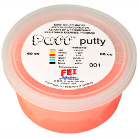Color-Coded Exercise Putty, Soft, Red, 60cc