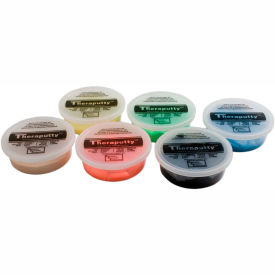 Exercise Putty Set (6 Pieces), 6 Ounce (Tan, Yellow, Red, Green, Blue, Black)
