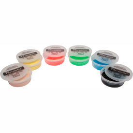Exercise Putty Set (6 Pieces), 4 Ounce (Tan, Yellow, Red, Green, Blue, Black)